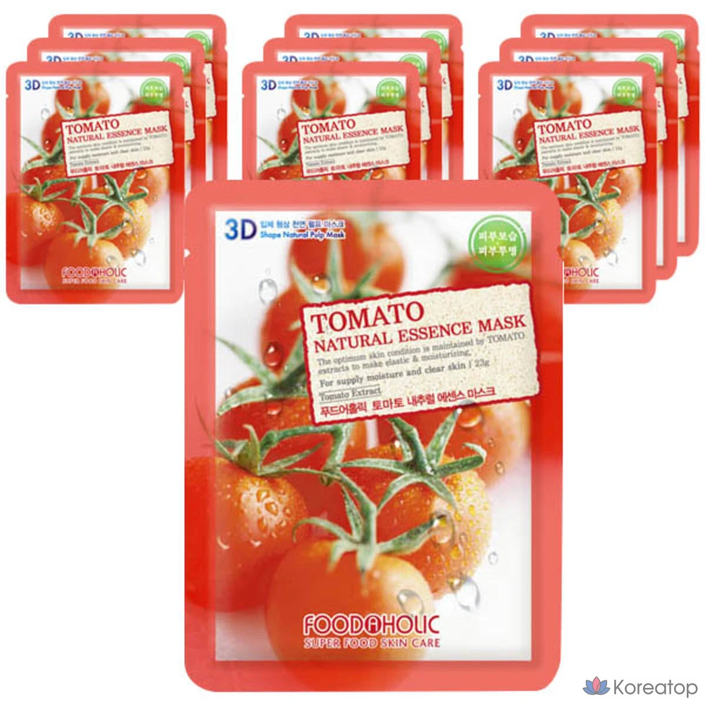 Тканевая маска для лица FoodaHolic Tomato Natural Essence Mask, 10 шт.