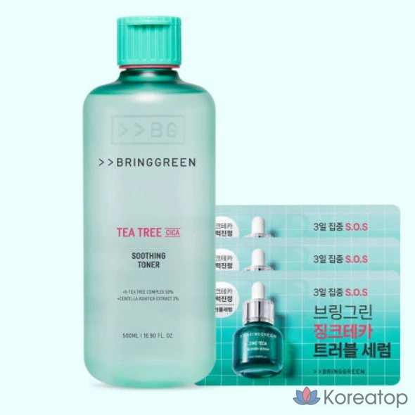 Успокаивающий тоник с зеленым чайным деревом и центеллой азиатской, 500 мл, 1 шт.