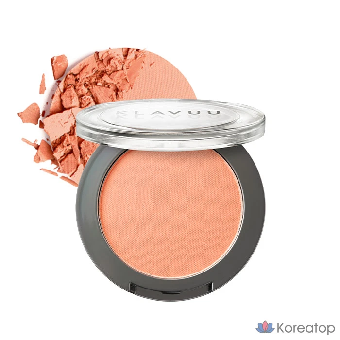 Натуральные румяна Klavuu, 5,5 г, оттенок «Мягкий персик», 1 шт.