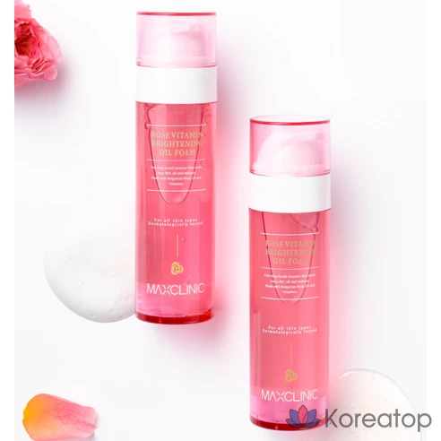 Очищающая пенка Maxclinic Rose Vitamin Brightening Oil