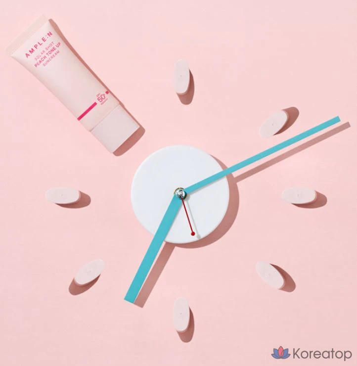 Солнцезащитный крем AMPLE:N Solar Shot Peach Tone-Up Sunscreen SPF50+ PA++++, 40 мл, 1 шт.