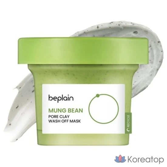 Глиняная маска для умывания Beplain Green Bean Pore Clay, 120 мл, 1 упаковка, 3 упаковки