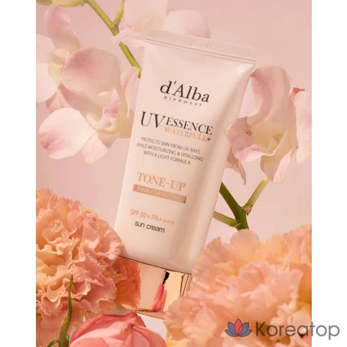 Cолнцезащитный крем для осветления тона d&#039;Alba SPF 50 + PA++ + + 50 мл x 2 порции + Гель для умывания, набор 15 мл