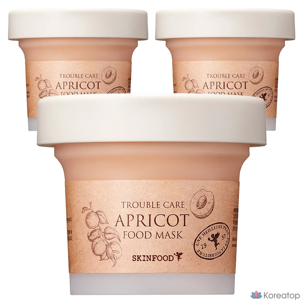Маска для лица Skinfood с абрикосом, 120 г, 1 упаковка, 3 штуки