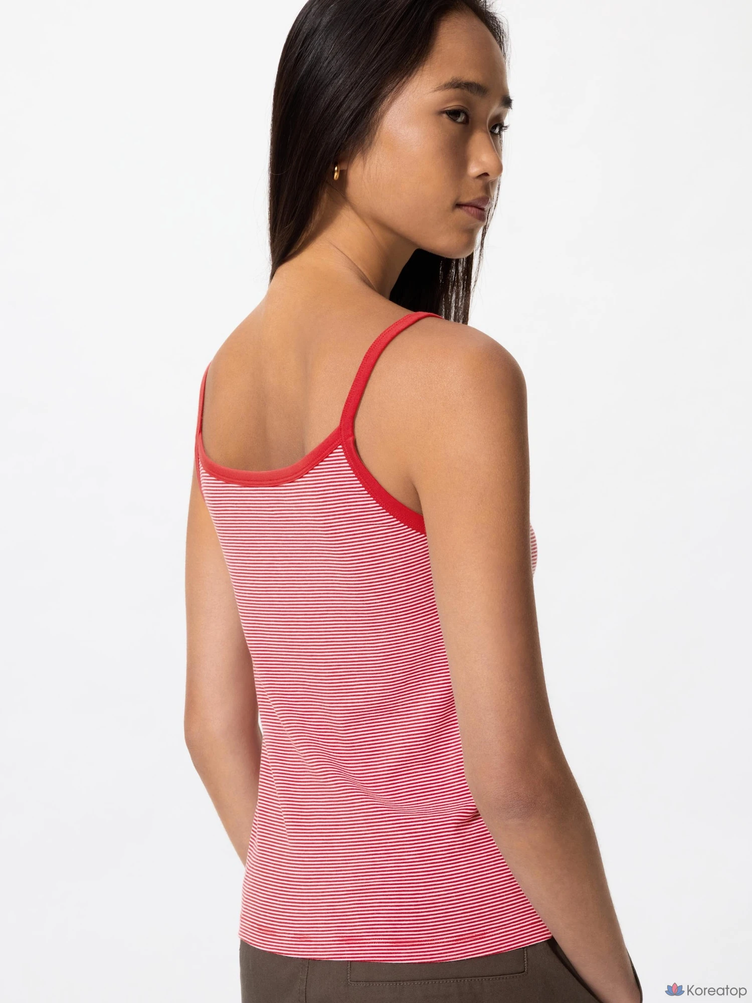 Топ Uniqlo Soft Modal Camisole, в полоску