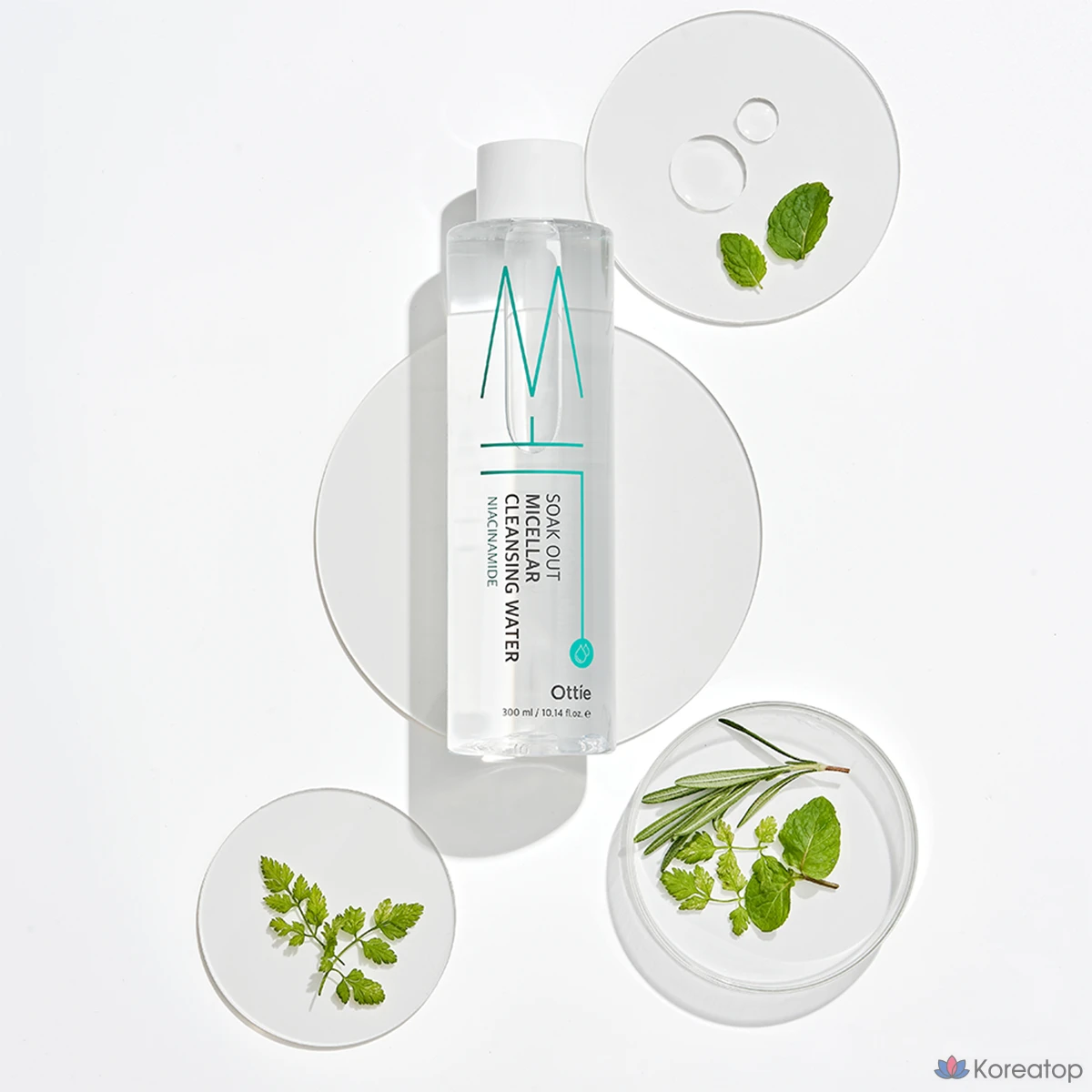 Очищающая мицеллярная вода с ниацинамидом Ottie Soak Out, 1 шт., 300 мл