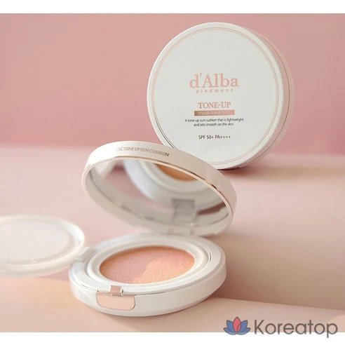 Солнцезащитный кушон для осветления тона d&#039;Alba Waterfull Tone-Up Sun Cushion SPF50+, 15 г