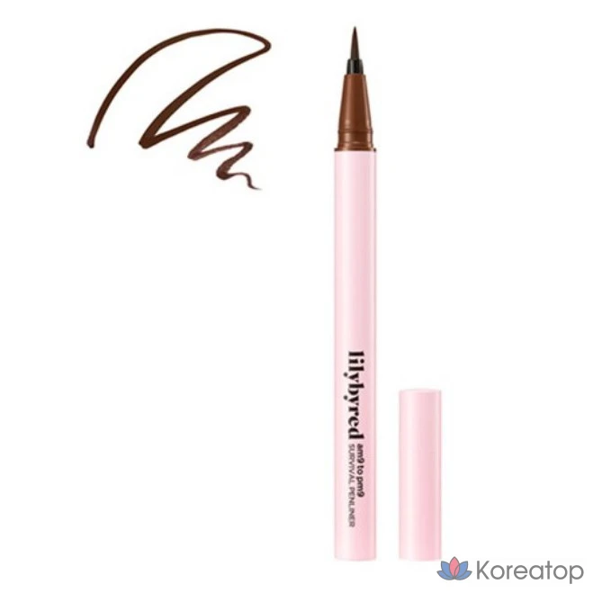 Подводка для глаз Lilybyred 9to9 Survival Pen Liner, оттенок 03 Walnut Brown, 0.6 г, 1 шт.