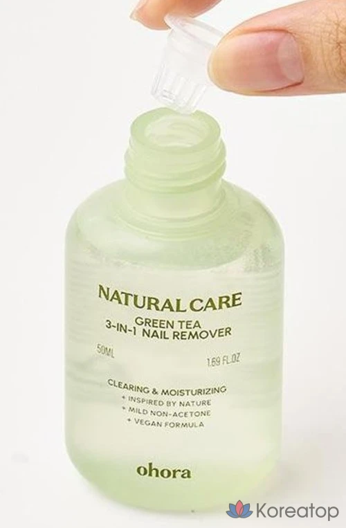 Средство для снятия лака Ohora Natural Care Green Tea 3 in 1, 50 мл, 1 шт.