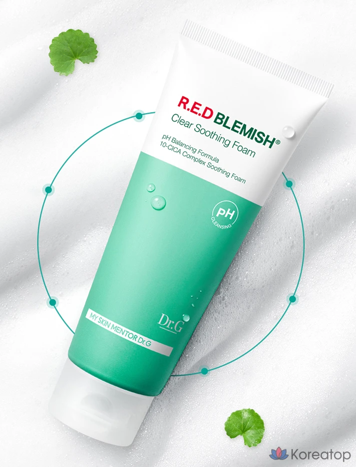 Очищающая пенка Dr. G Red Blemish Clear Soothing Foam, 200 мл, 1 шт., фото 4