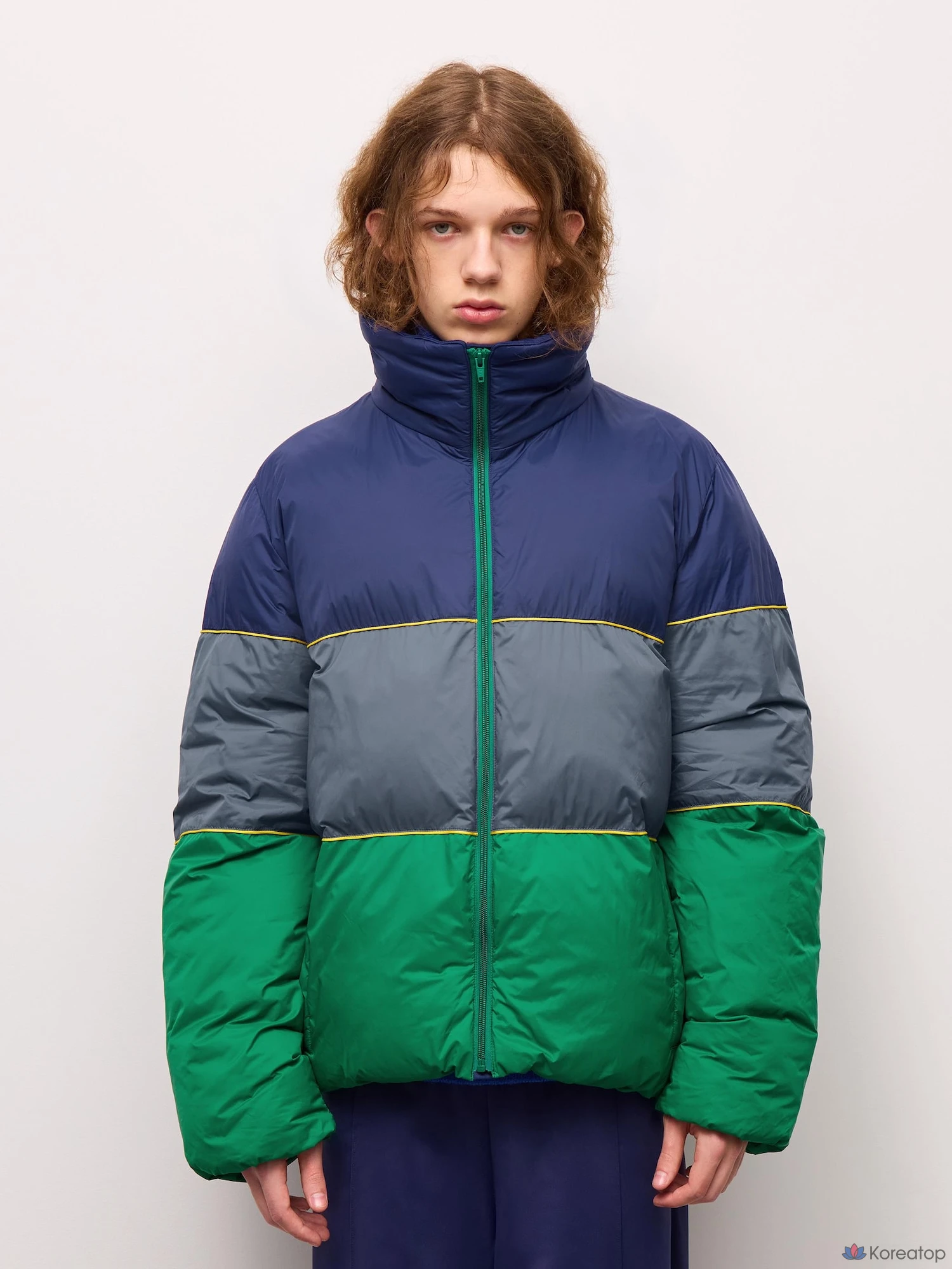 Утепленная куртка Uniqlo Warm Padded Stand Jacket, Colorblock