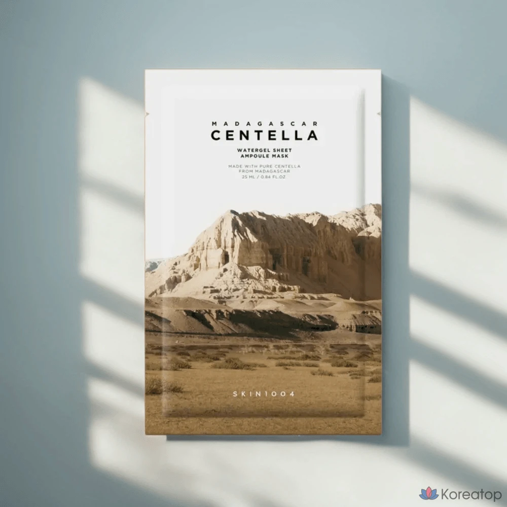 Набор из 2 гелевых масок-ампул Skin Angel Madagascar Centella Water Gel Sheet Ampoule Mask, 1 лист, 2 штуки.