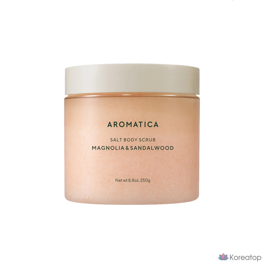 Солевой скраб для тела Aromatica с магнолией и сандаловым деревом, 250 г, 1 шт.