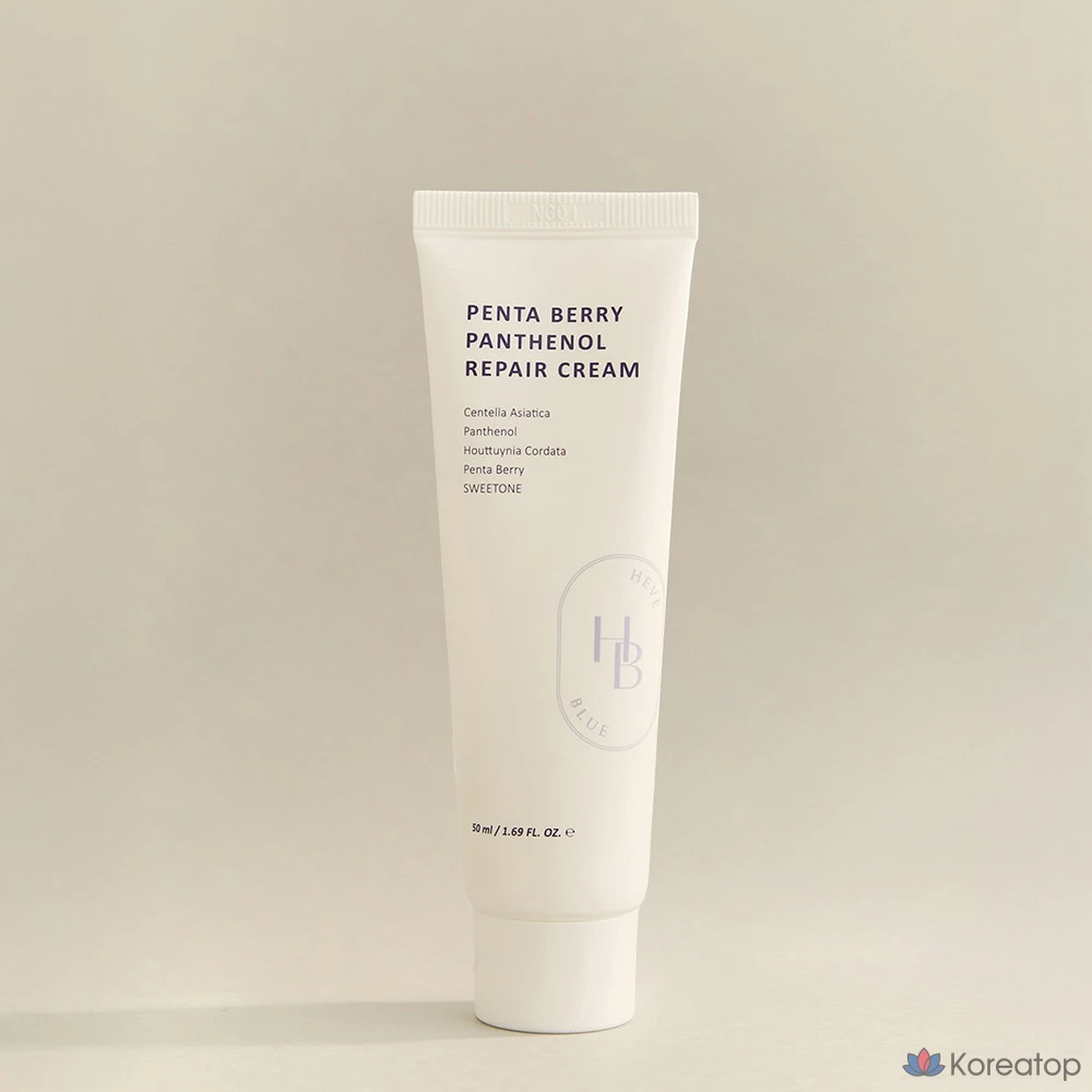 Восстанавливающий крем HEVEBLUE Pentaberry с пантенолом, 1 шт., 50 мл