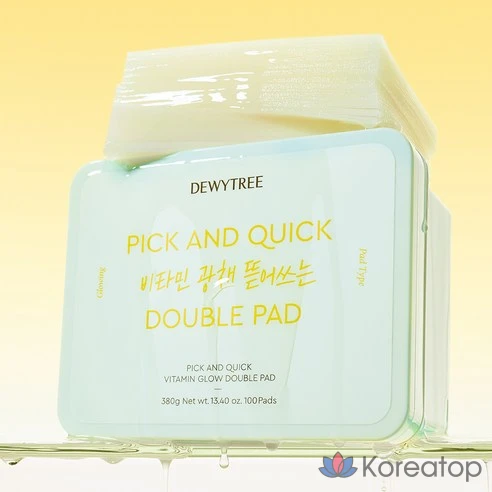 Отрывной двойной блокнот для лица Dewytree Pick &amp; Quick Vitamin Glow
