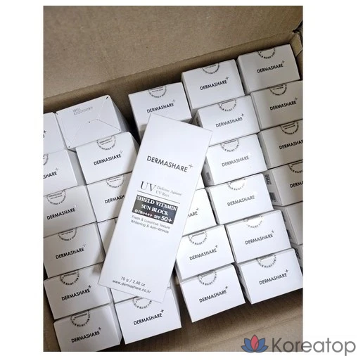 Солнцезащитный крем Dermashare UV Shield Vitamin Tone-Up SPF50+PA++++, 1 шт., 70 г