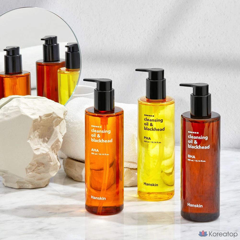 Гидрофильное масло HANSKIN Cleansing Oil & Blackhead PHA, 300 мл, 1 шт., фото 4