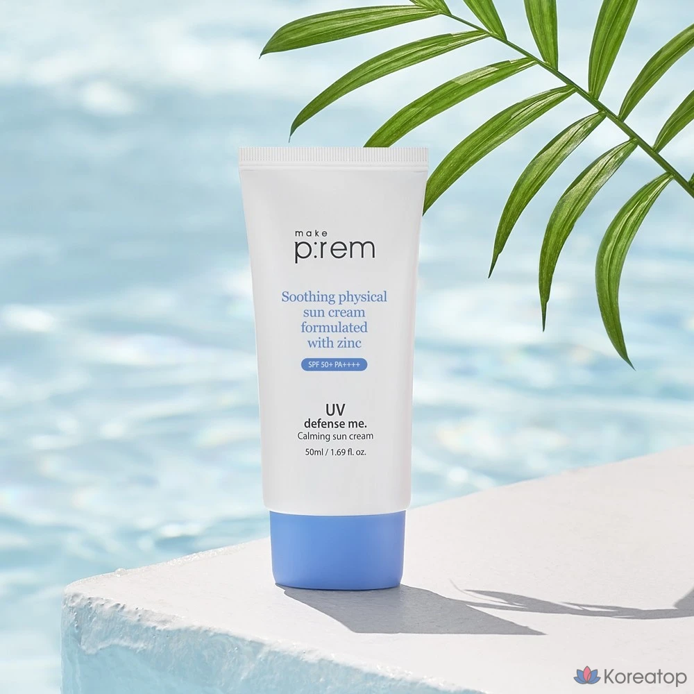 Солнцезащитный крем MAKE P:REM UV Defense Me Calming Sunscreen SPF50+ PA++++, 50 мл, 1 шт.