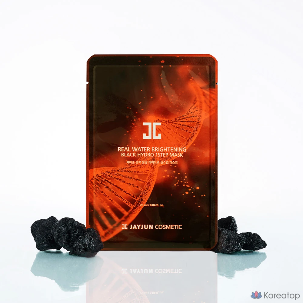 Тканевая маска для лица Jayjun Black Hydro Glow Mask 1STEP, 60 шт., фото 4