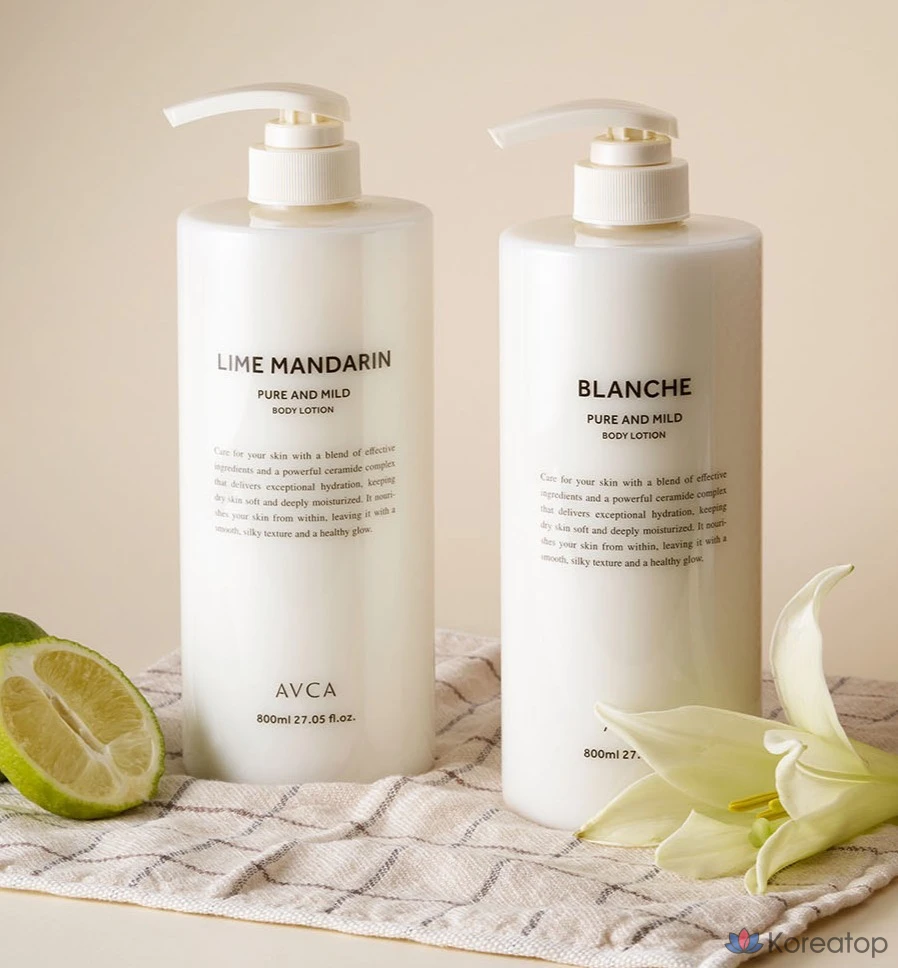 Лосьон для тела AVCA Pure &amp; Mild с керамидами, груша и фрезия, 1 шт., 800 мл