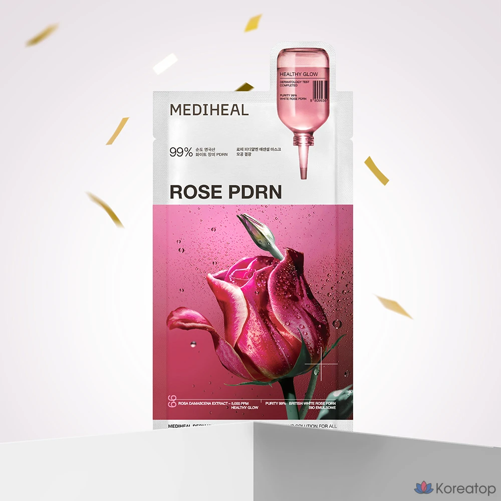 Тканевая маска для лица MEDIHEAL Rose PDRN Essential Mask, 10 шт.