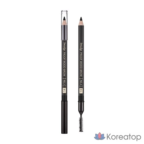 Стойкая краска для бровей Missha Smudgeproof Wood Brow, черная, 1 шт.
