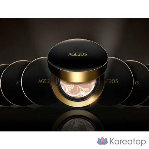 Кушон для лица AGE 20&#039;s Signature Pact Intense Cover SPF50+AGE 21 тон, тональный крем + набор для заправки 14 г х 2 упаковки, № 23