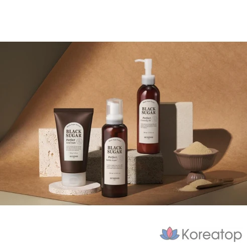 Пенка-скраб с чёрным сахаром Skinfood Black Sugar Perfect Scrub Foam, 180 г, 1 шт