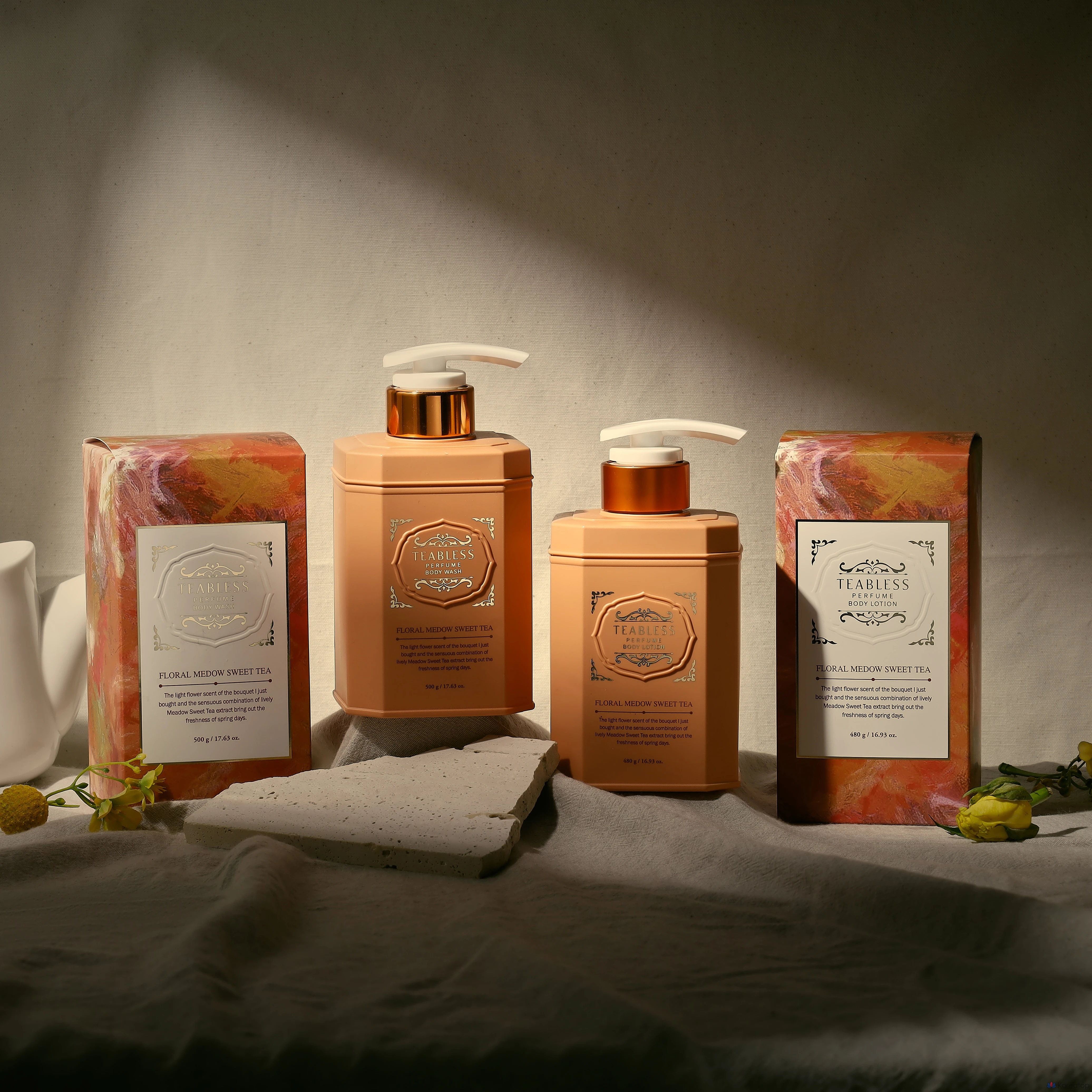 Набор для ухода TEABLESS Floral Meadow Sweet Tea Perfume 3-piece Set (Body Lotion + Body Wash + Gift Box), 3 шт., фото 4