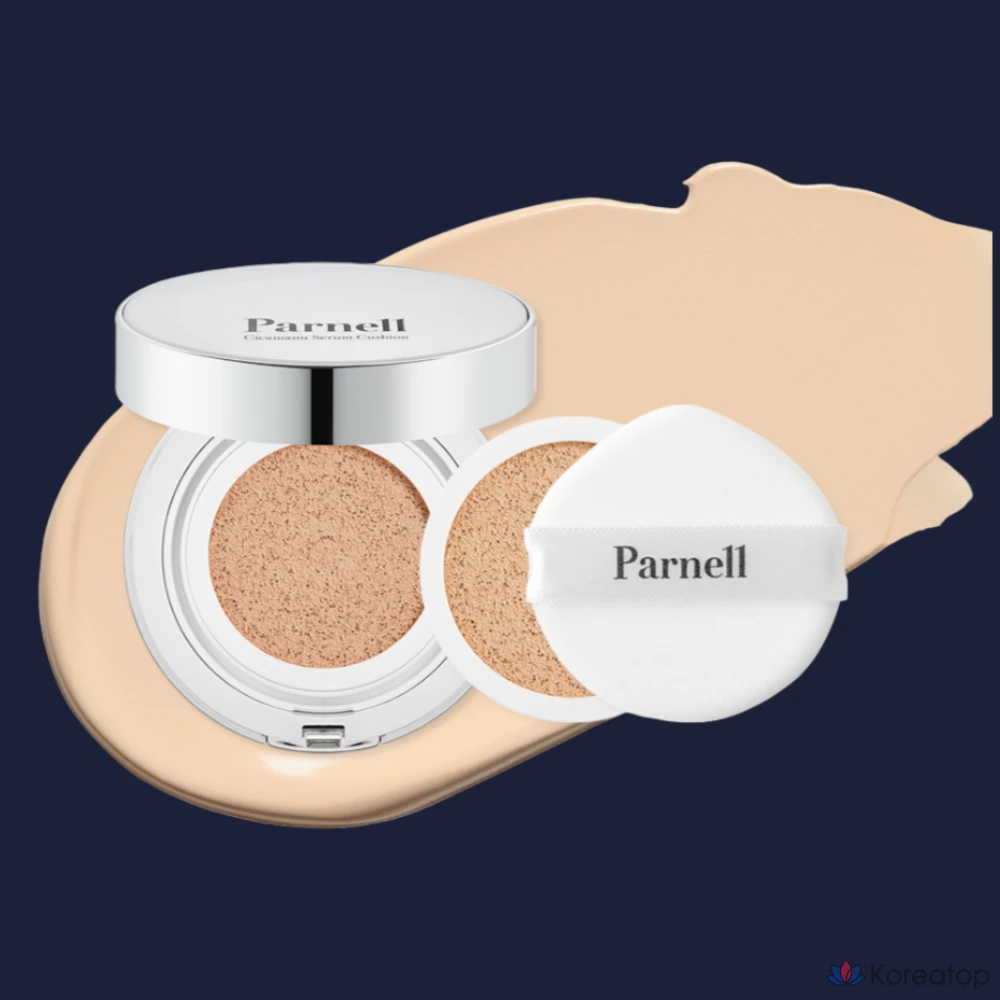 Сыворотка-кушон Parnell Serum Cushion Shikamanu Cushion 15 г SPF45, основной продукт, сменный блок, 1 шт.