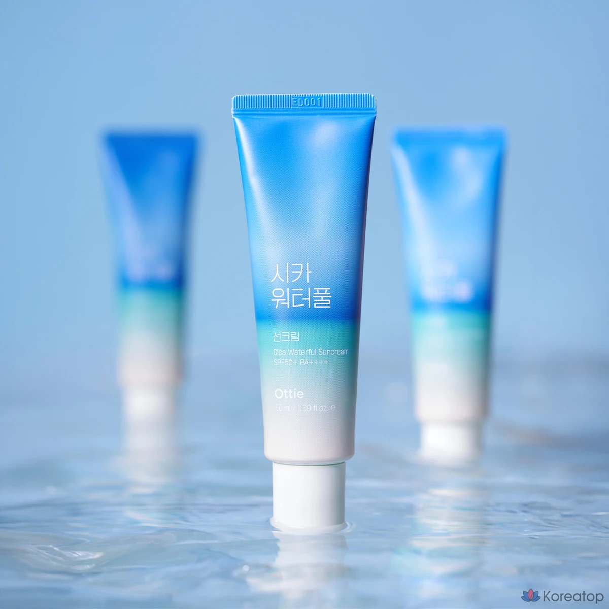 Солнцезащитный крем Ottie Cica Waterfull SPF50+ PA++++, 1 шт., 50 мл