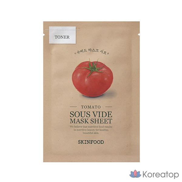 Тканевая маска для лица Skinfood Subid с томатным вкусом, 18 г, 1 упаковка, 1 шт.