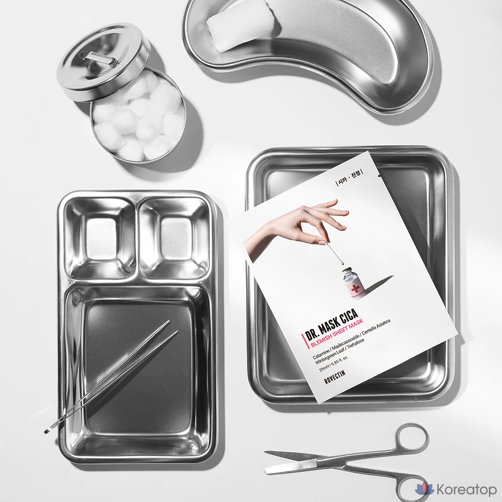 Тканевая маска для лица Rovectin Doctor Cica Mask, 3 шт., фото 4