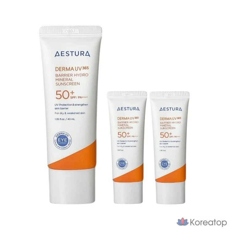 Увлажняющий минеральный солнцезащитный крем Estura Derma UV365 SPF50+ PA++++, 80 мл, 1 комплект, фото 2