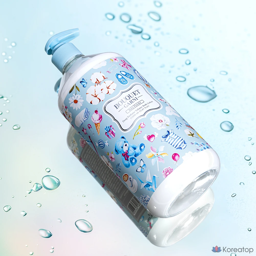 Лосьон для тела Bouquet Garni Deep Perfume Volume Body Lotion, аромат Baby Powder, 1 л, 1 шт., фото 4