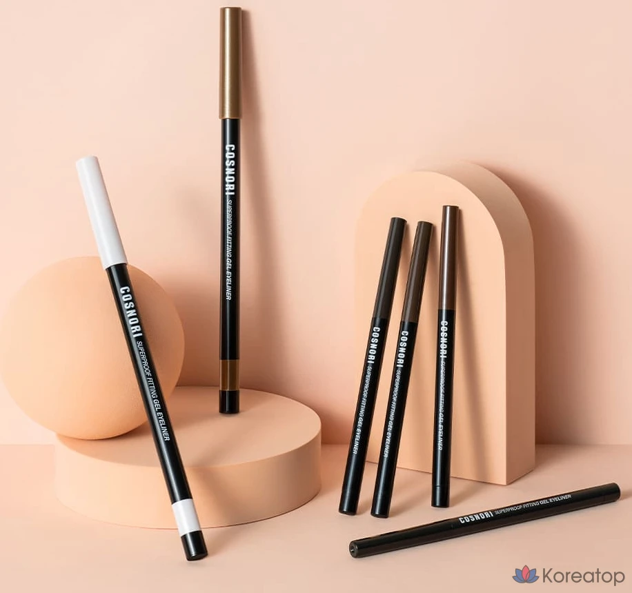 Гелевый карандаш для глаз Cosnori Superproof Fitting Gel Eyeliner Pencil 0.13 г, оттенок 04 Peanut Brown, 1 шт., фото 4