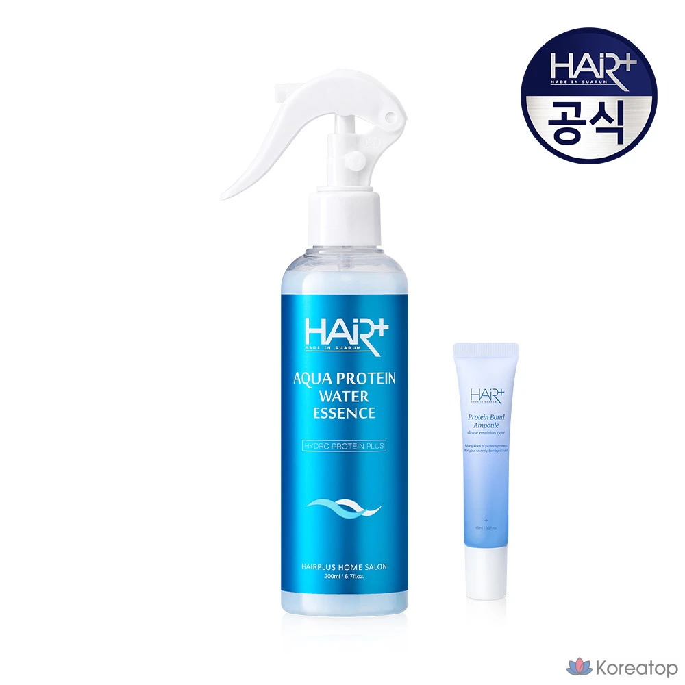 Hair Plus Aqua Protein Bond Water Essence No-Wear Treatment 200 мл + Protein Ampoule Essence 15 мл, 1 шт., 215 мл