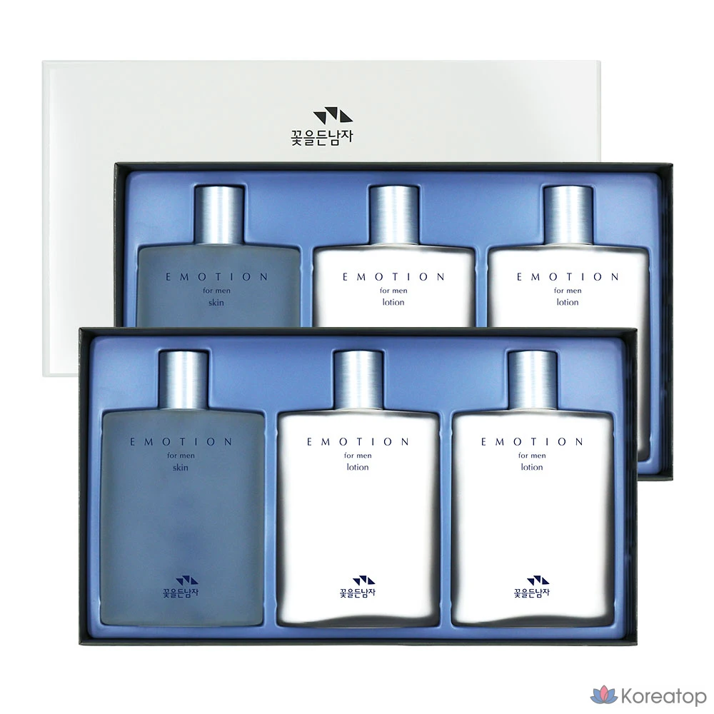 Набор для ухода за кожей Somang Flower Man Emotion 3-type (2 лосьона + 1 средство для кожи), 2 комплекта.