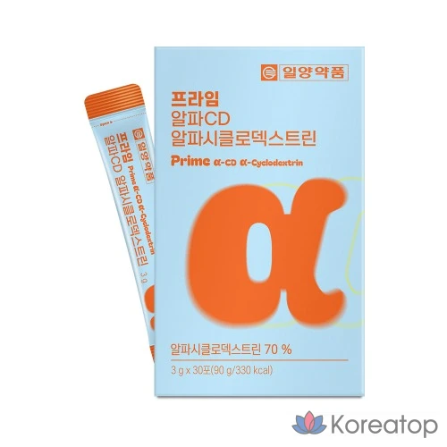 Ilyang Pharmaceutical Alpha CD Alpha Cyclodextrin — пищевая добавка для контроля жировых отложений. Порошок альфа-циклодекстрина 3 г, 90 порций, 1 шт.