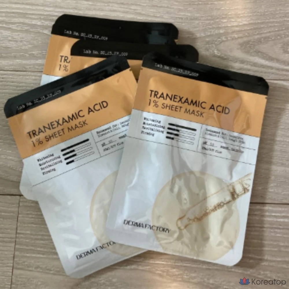 Тканевая маска для лица Derma Factory Tranexamic Acid 1% Mask, 25 шт., фото 4