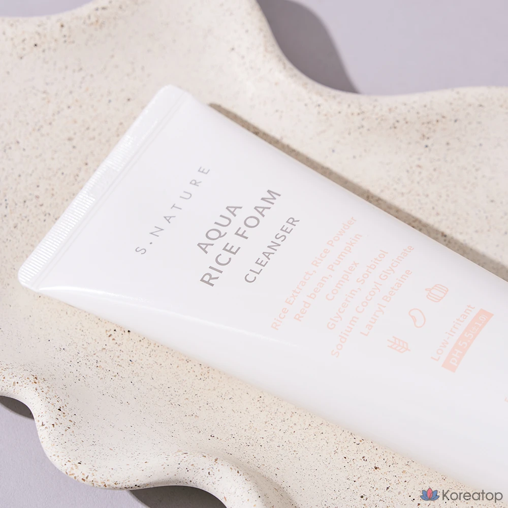 Очищающая пенка S.NATURE Aqua Rice Mild Acid Cleansing Foam, 160 мл, 1 шт.