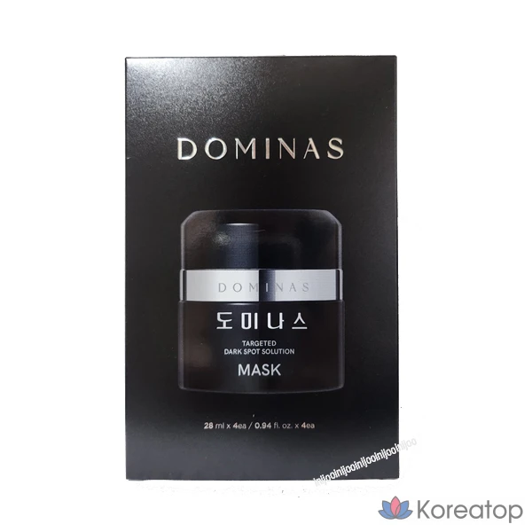 Набор осветляющих масок для лица Tiji Dominas, 6 сезон, 1 коробка (28 мл x 4 листа), 1 шт., 4 штуки.