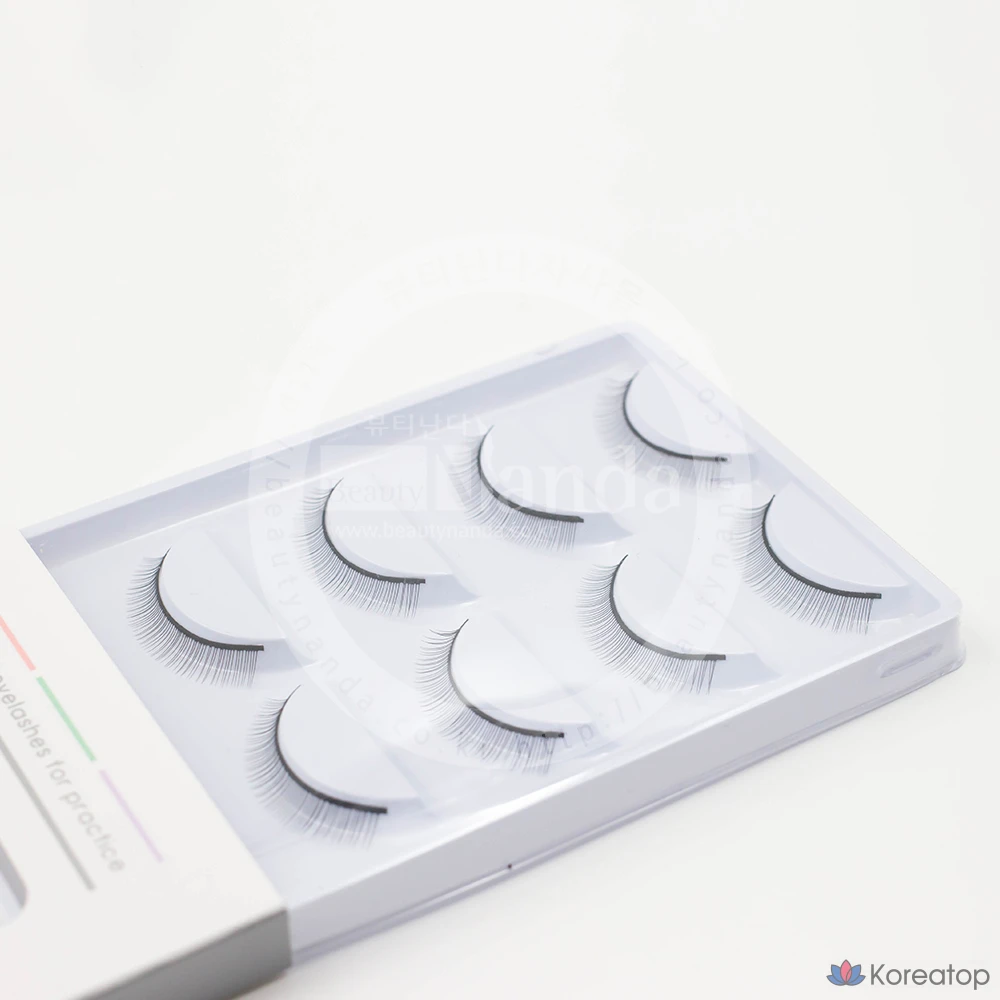 5 пар ресниц 6 мм для тренировки навыков наращивания ресниц, 1 упаковка материалов для обучения наращиванию ресниц., фото 2