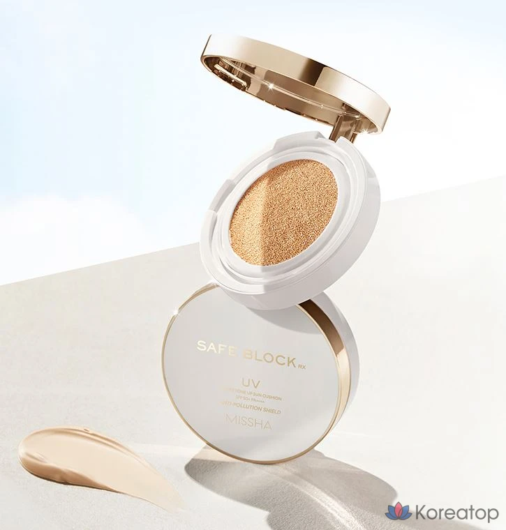 Солнцезащитный кушон Missha Safe Block RX Cover Tone Up Sun Cushion SPF50+ PA++++, 14 г, 1 шт.