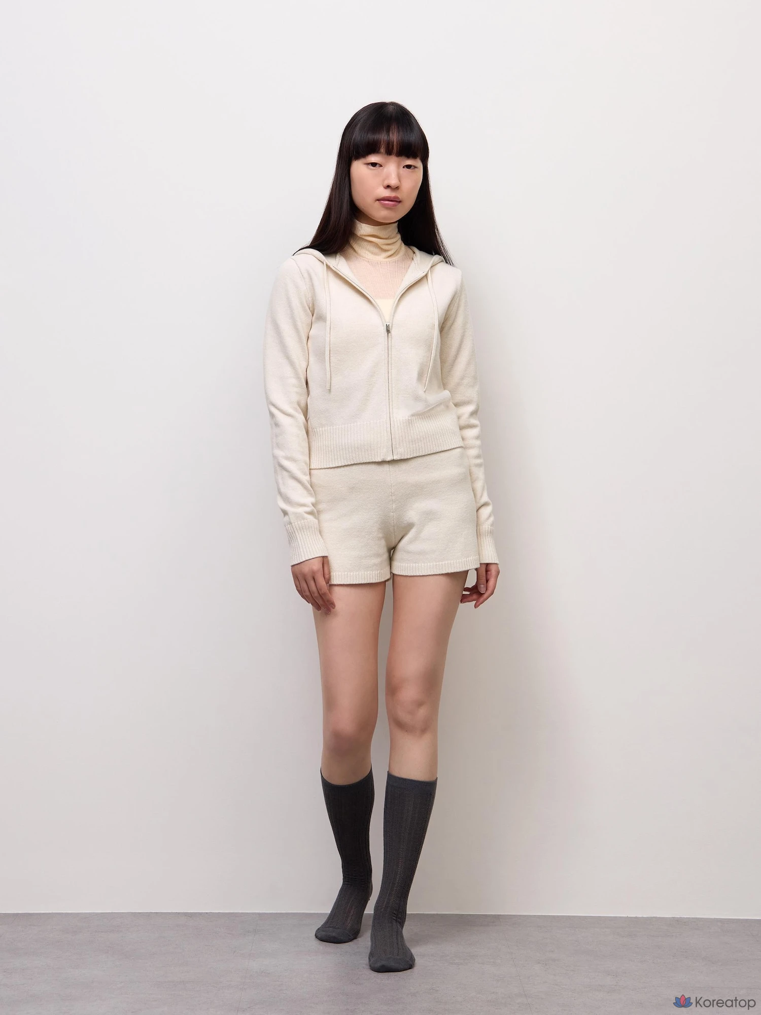 Худи на молнии Uniqlo Knit Full Zip Hoodie