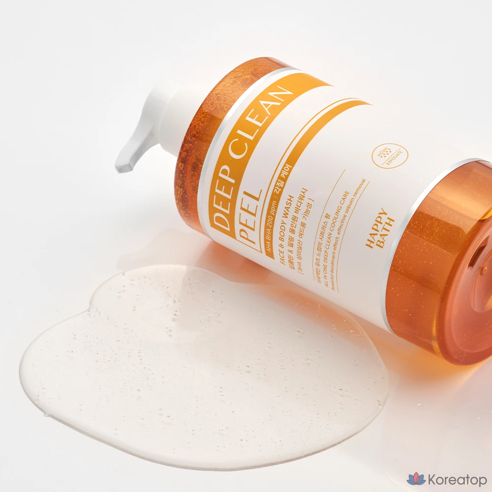 Гель для душа Happy Bath Deep Clean Ahava Exfoliating All-in-One с отшелушивающим эффектом, аромат цитруса и юзу, 900 г, 1 шт.