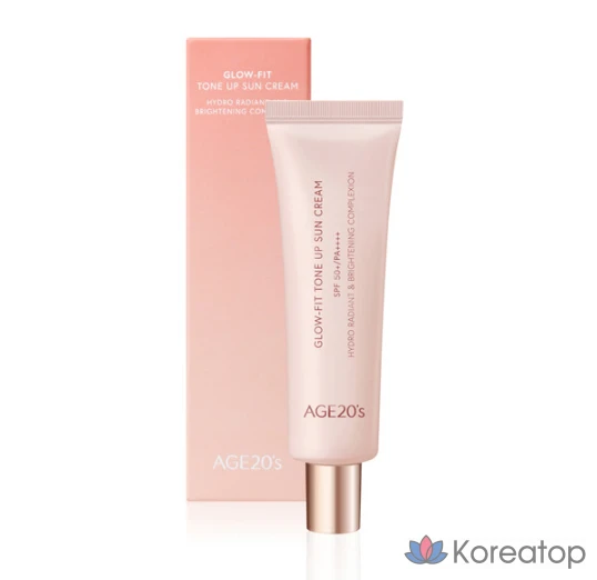 Солнцезащитный крем Age 20's Glow Fit Tone-Up SPF50+ PA++++, 50 мл, 1 шт.