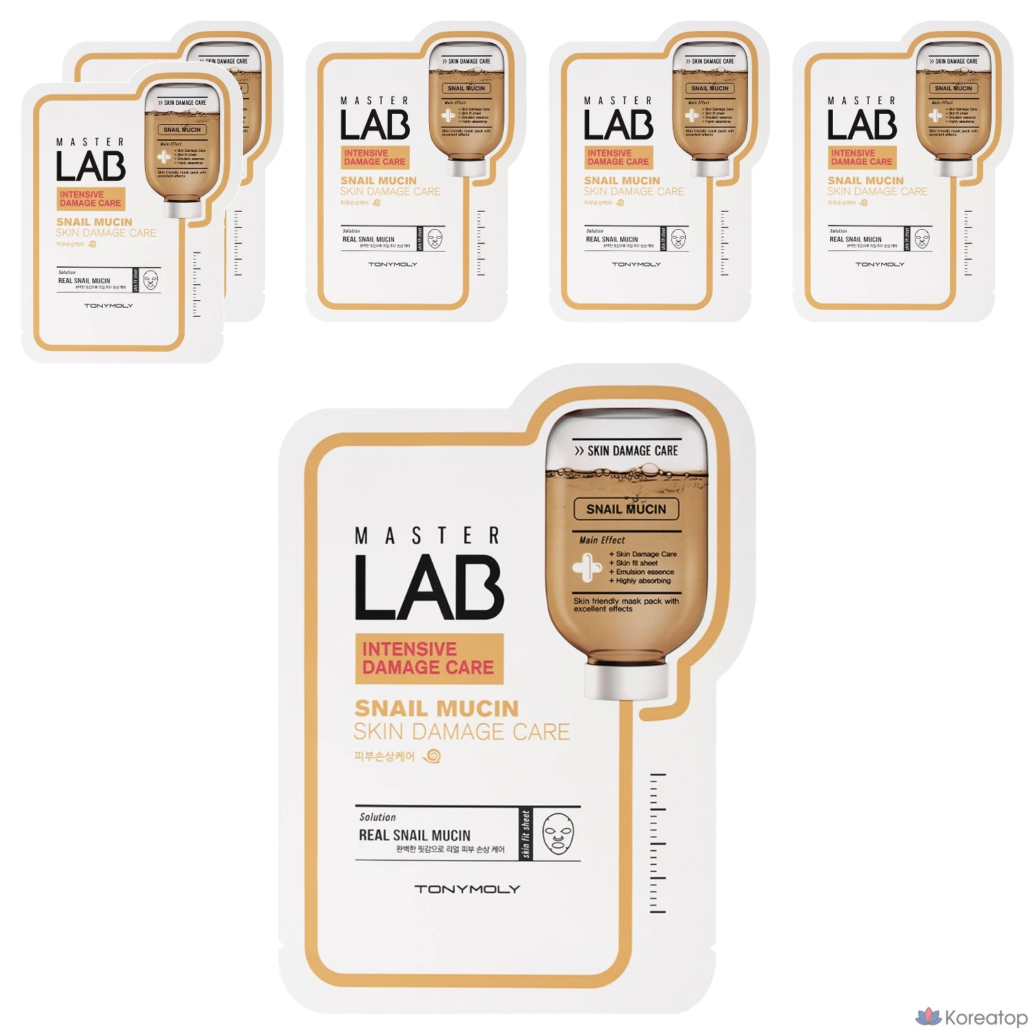 Маска-салфетка с муцином улитки Tony Moly Master Lab, 1 упаковка, 6 упаковок