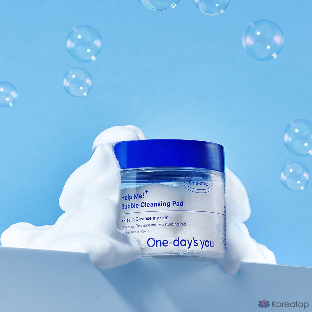 Очищающие подушечки для лица One-Day's You Help Me Bubble Cleansing Pad, 1 шт., 60 листов