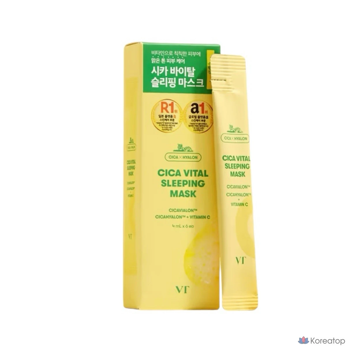 VT Cica Vital Sleeping Mask, 1 упаковка (6 шт.), 4 мл, 18 шт.